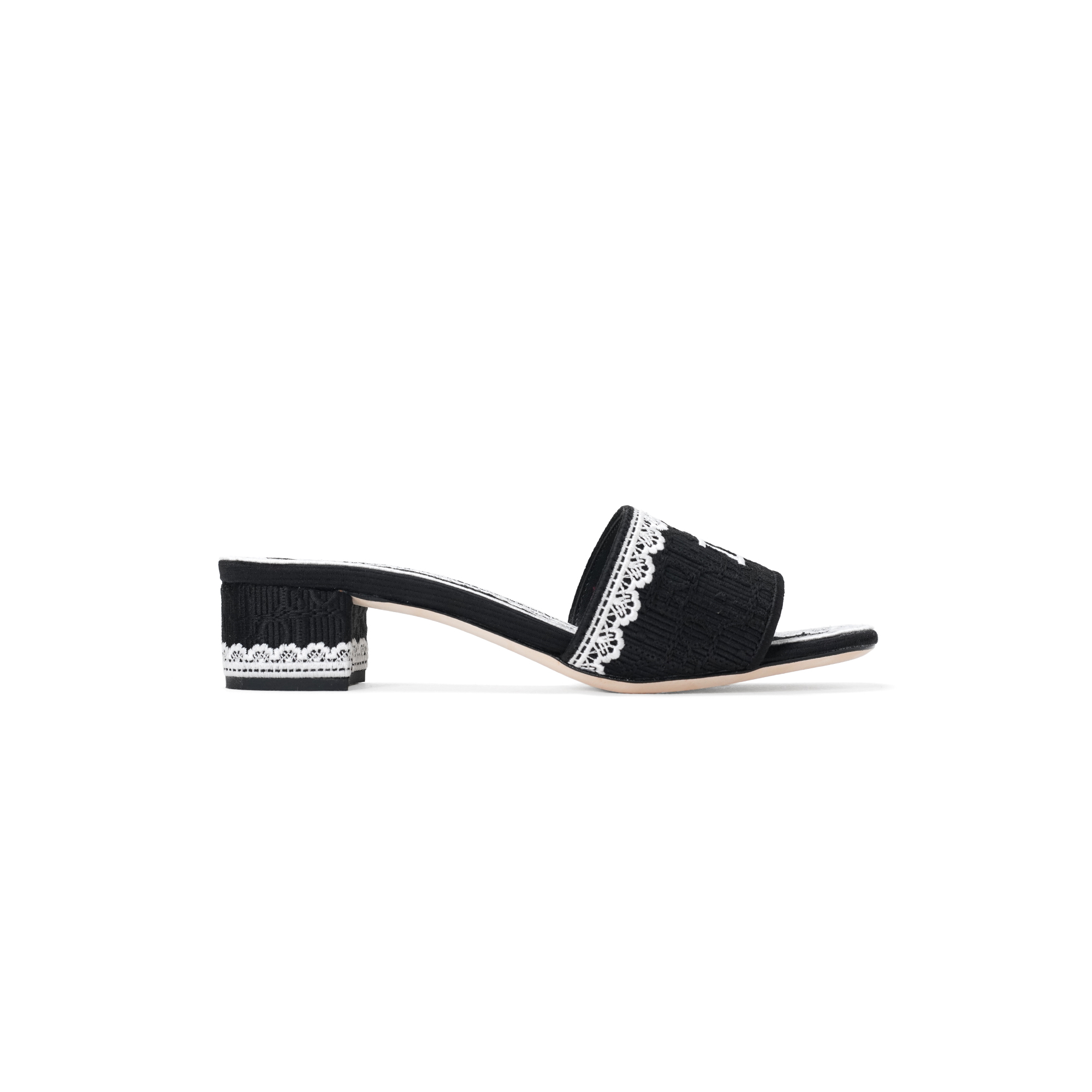 Dentelle Heeled Slide