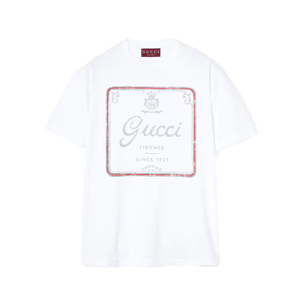 Cotton Jersey T-Shirt With Print