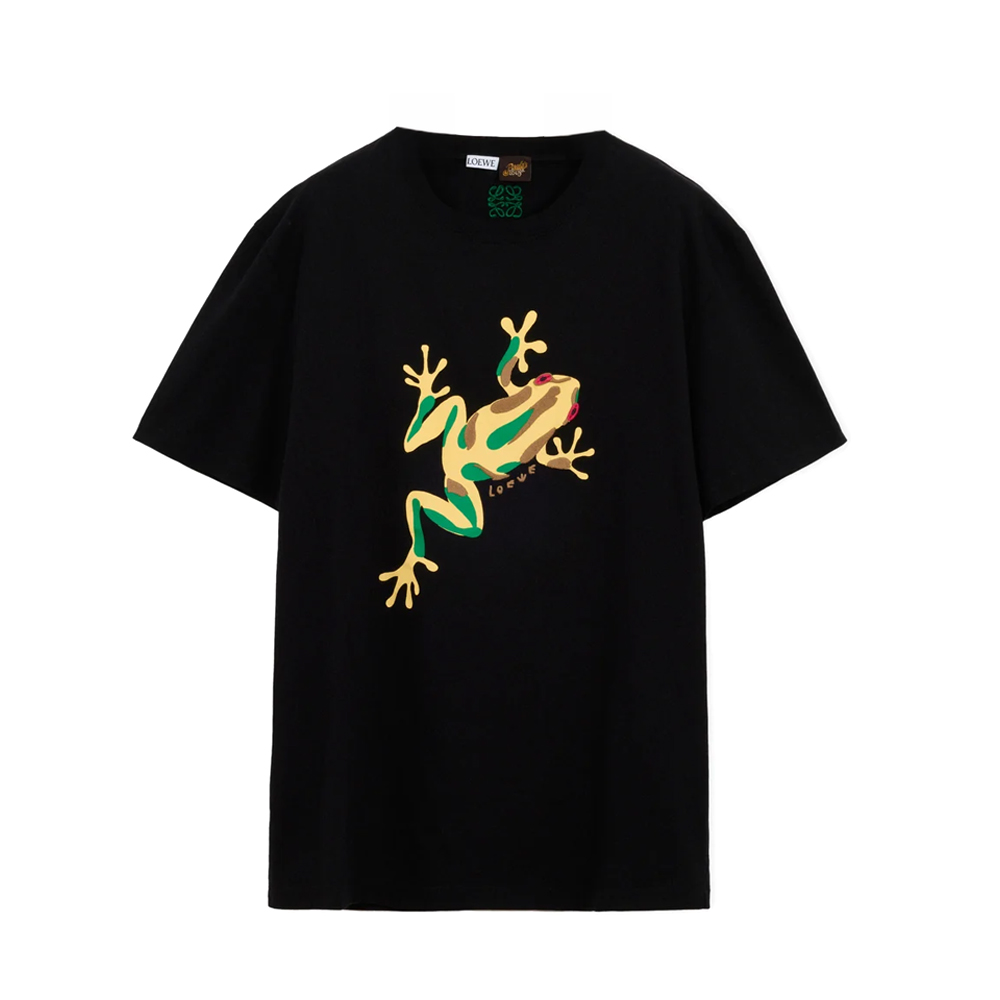 Relaxed Fit T-Shirt In Cotton With Frog Print