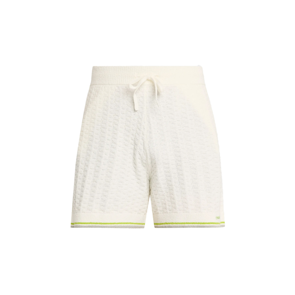Textured Buttoned Shorts