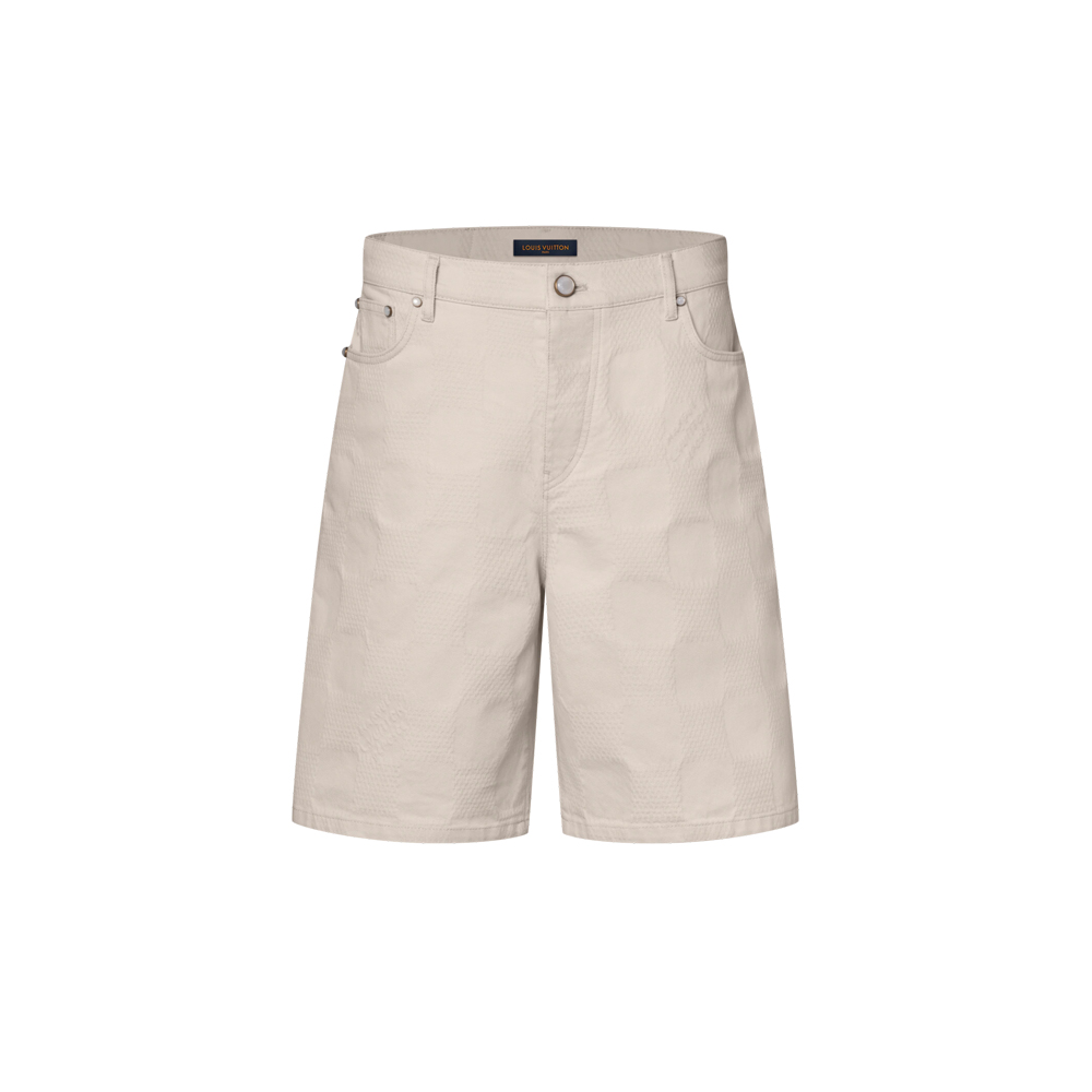 Damier 3D Light Denim Shorts