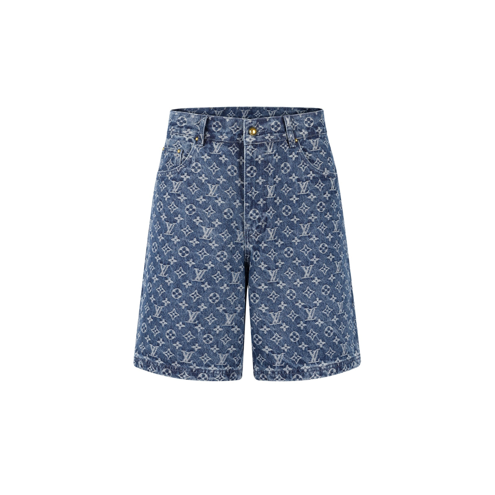 Monogram Denim Shorts