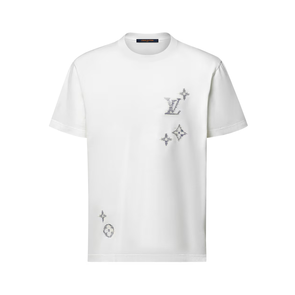Embroidered Signature Short-Sleeved T-Shirt