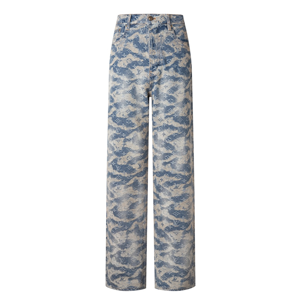 Monogram Denim Skate Pants