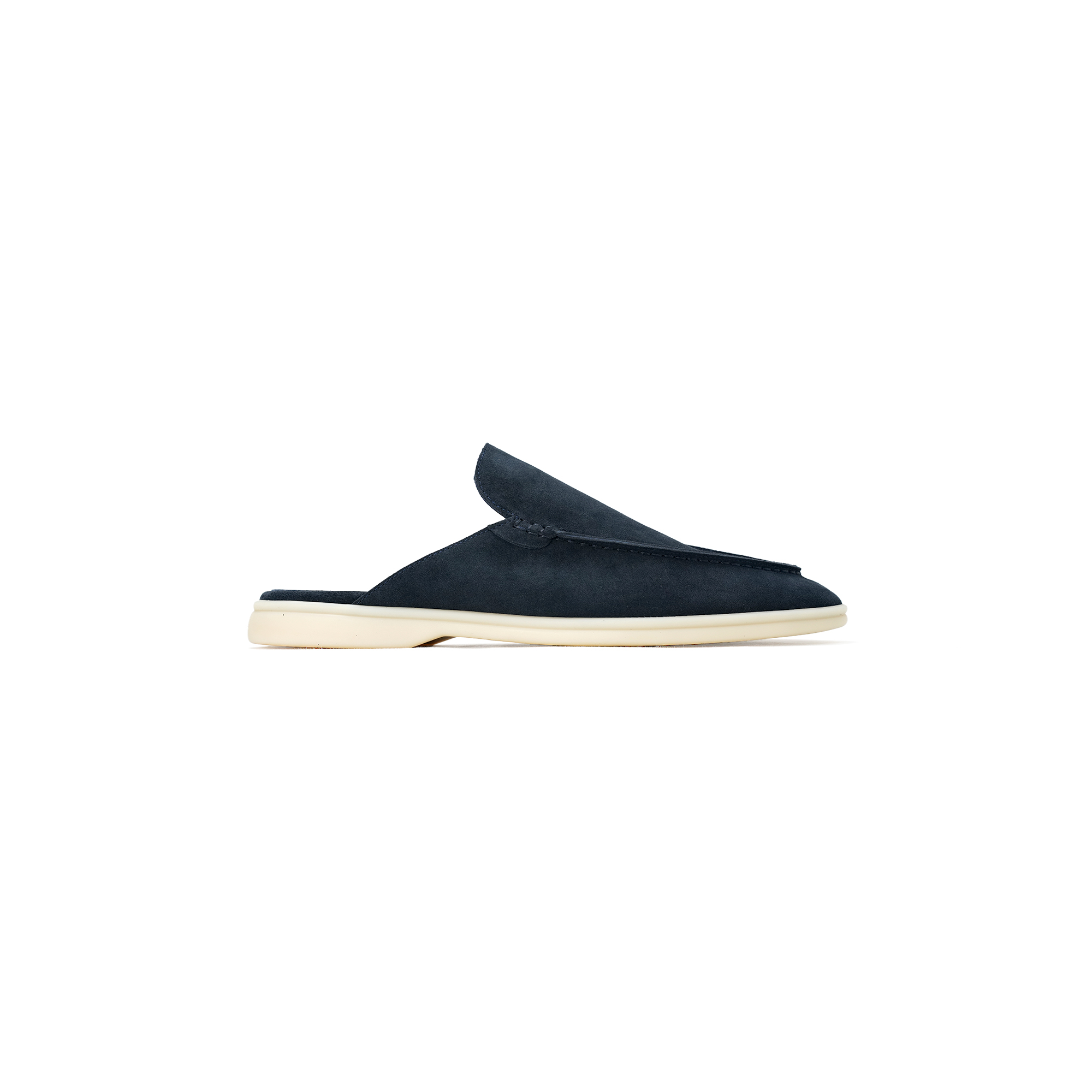Babouche Walk Suede Backless Loafers Blue