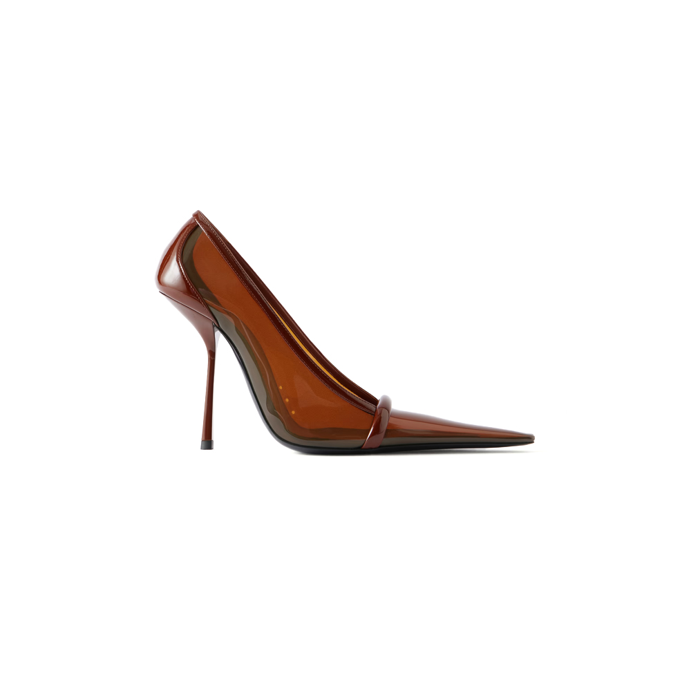 Brigitte Patent Leather-Trimmed Pumps