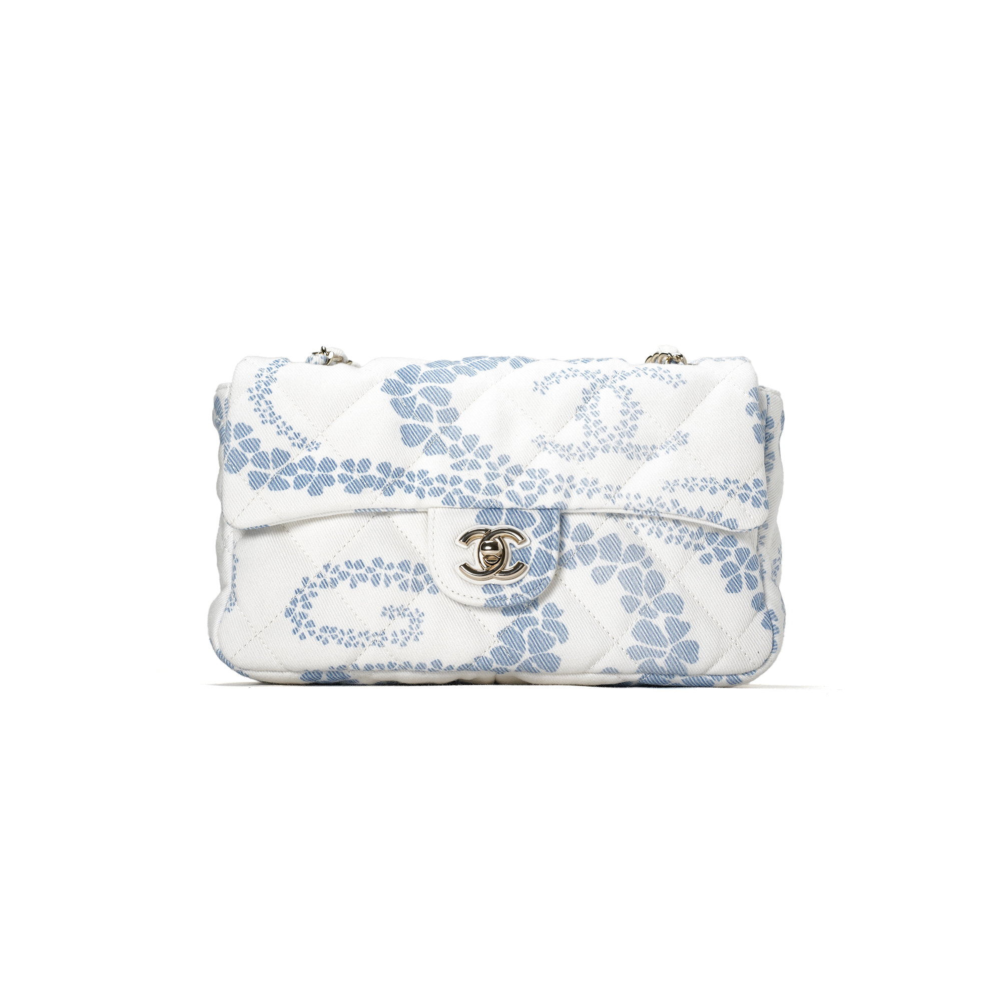 Printed Denim Coco Bag