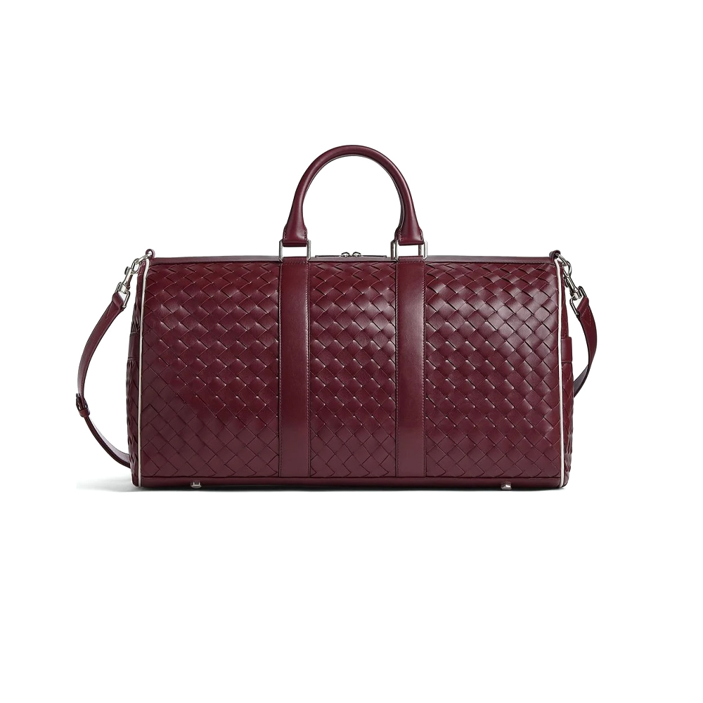 Intrecciato Leather Weekend Bag