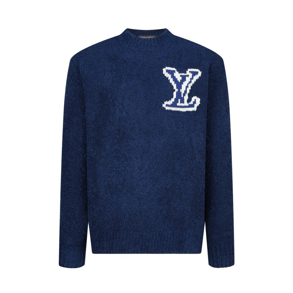 Monogram Print Long Sleeve Sweater