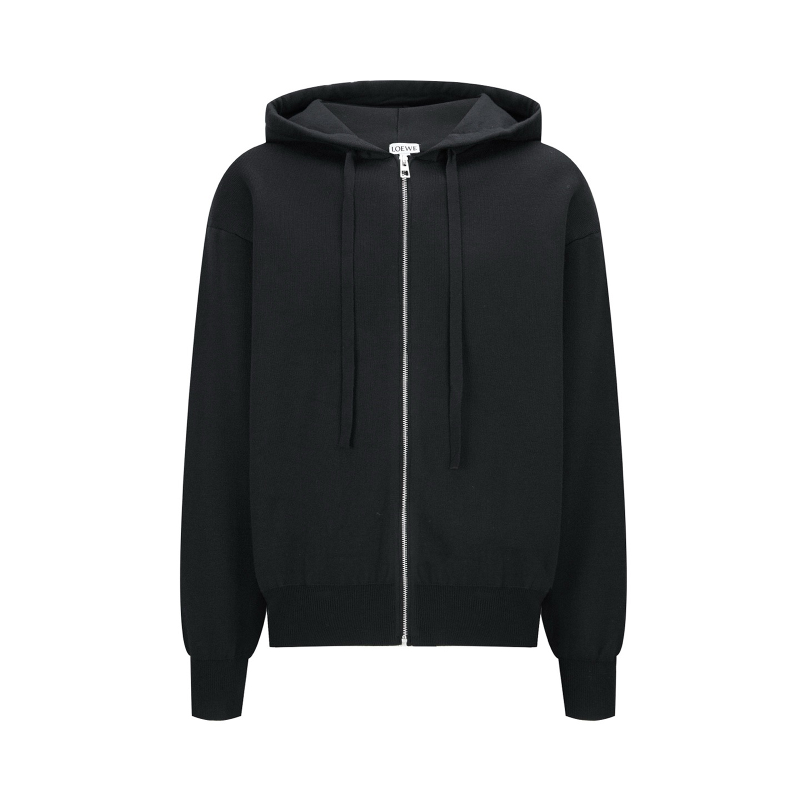 Anagram cotton zip-up hoodie