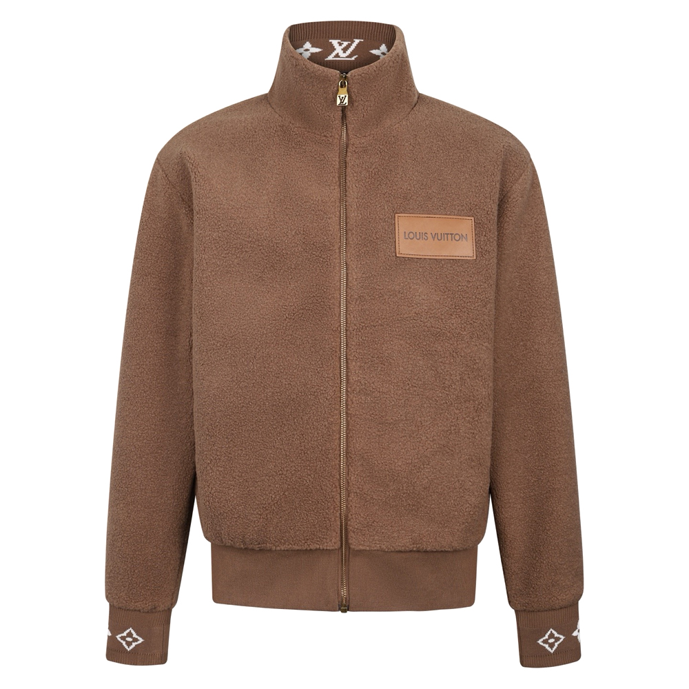 Leather Patch Fleece Blouson