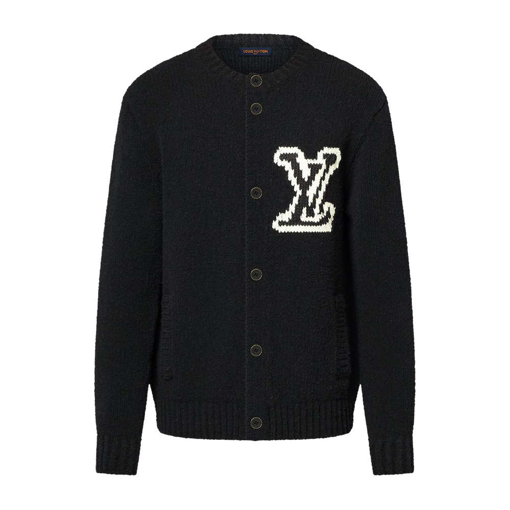 Chunky Intarsia Signature Cardigan