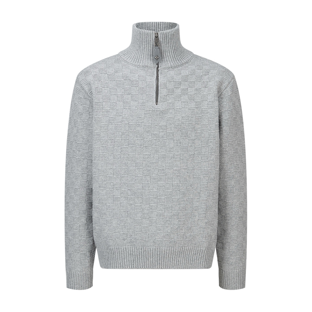 Cashmere-Wool Blend Half-Zip Pullover