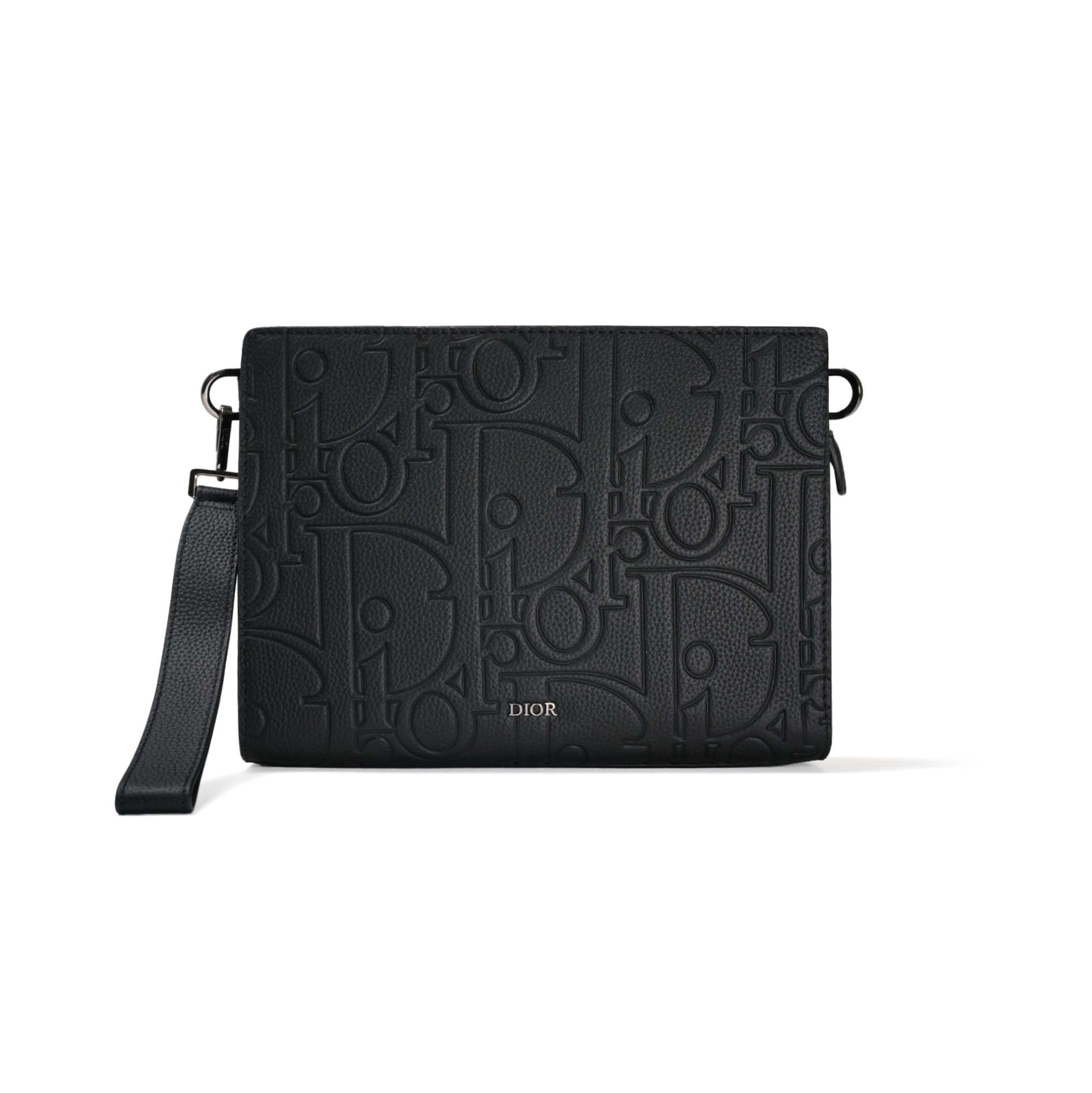 A5 Triangle Pouch Black Gravity Leather