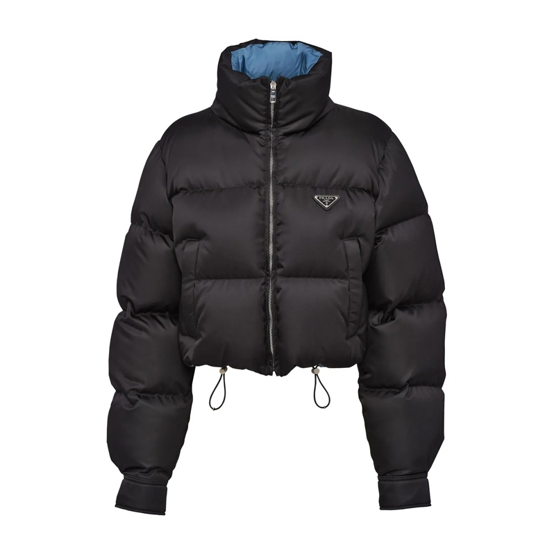 Re-Nylon Cropped Down Jacket