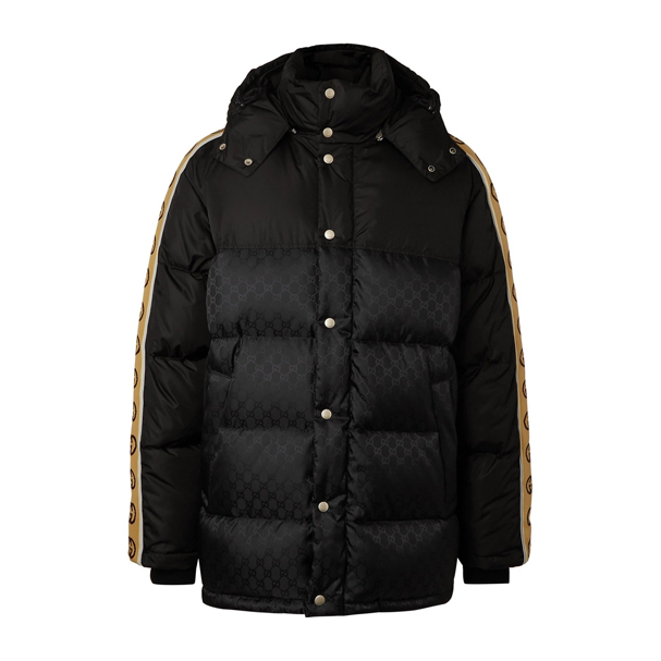 Jacquard Tape Sleeve Down Jacket