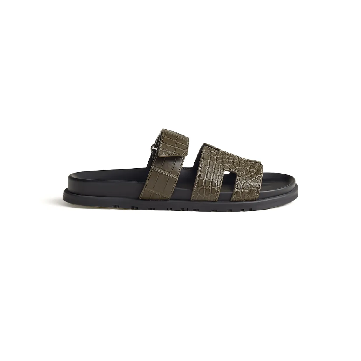 Chypre Sandals in Crocodile Leather