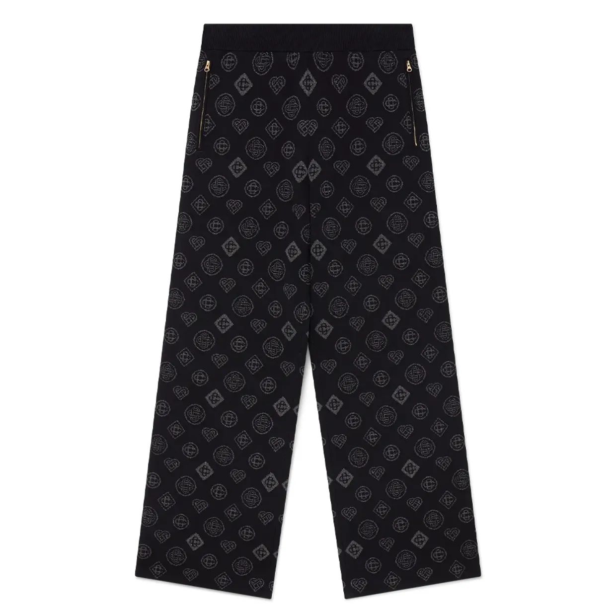 Logo-Pattern Knitted Trousers
