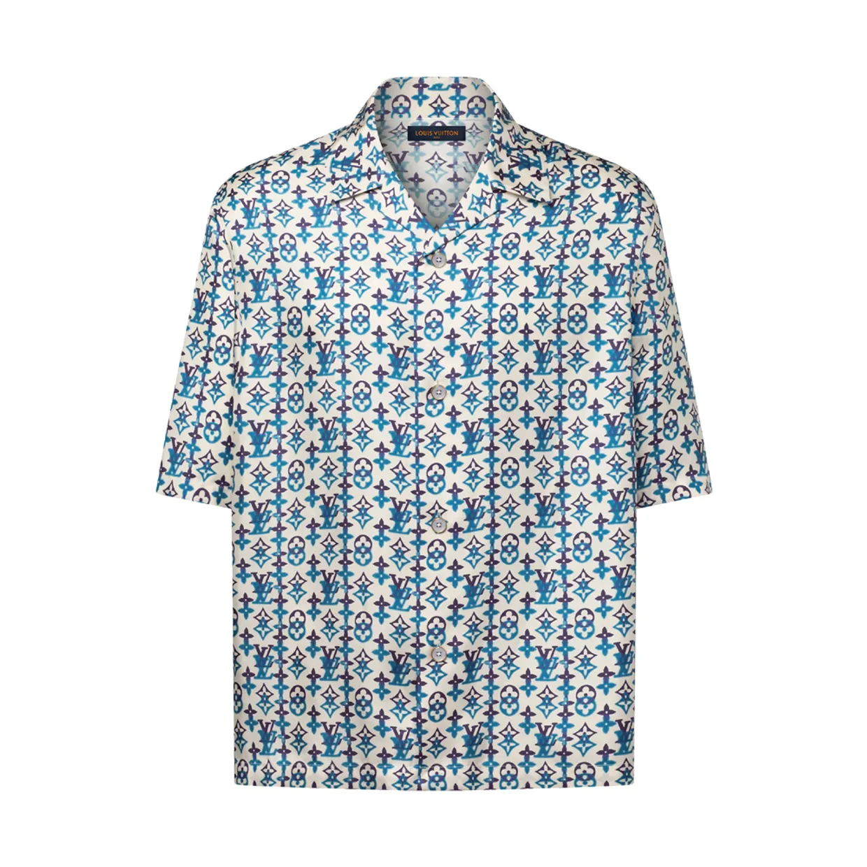 Monogram Printed Silk Short-Sleeved Set