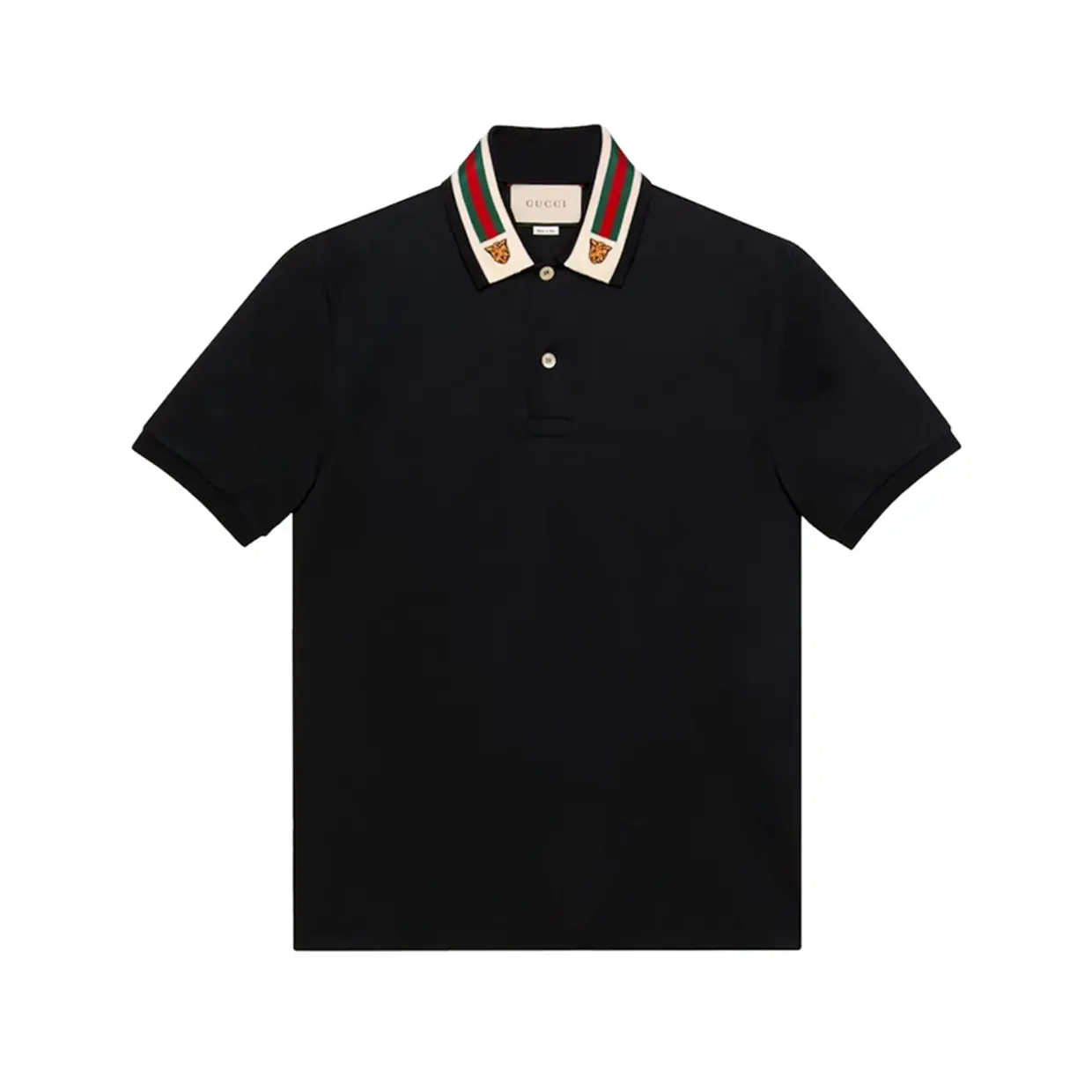 Cotton Piquet Polo With Web Collar