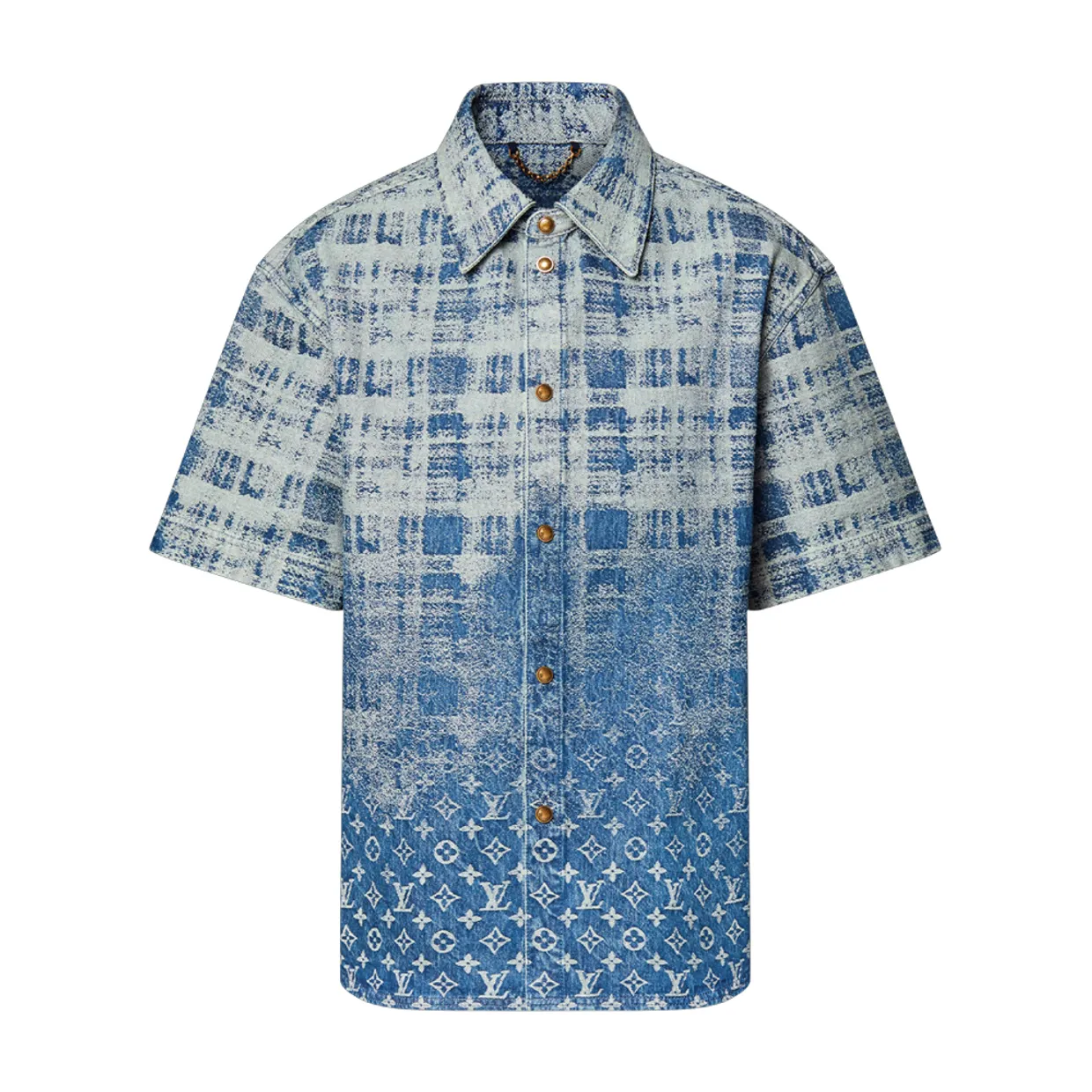 Denim Short-Sleeved Shirt