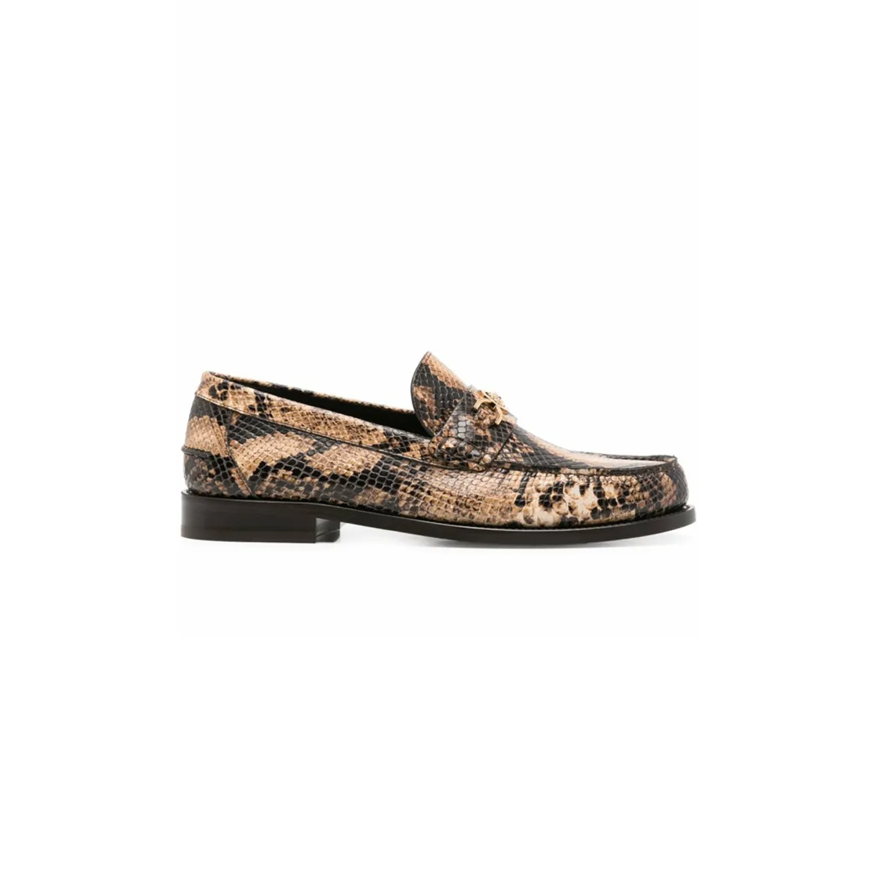 Snakeskin-Effect Loafers