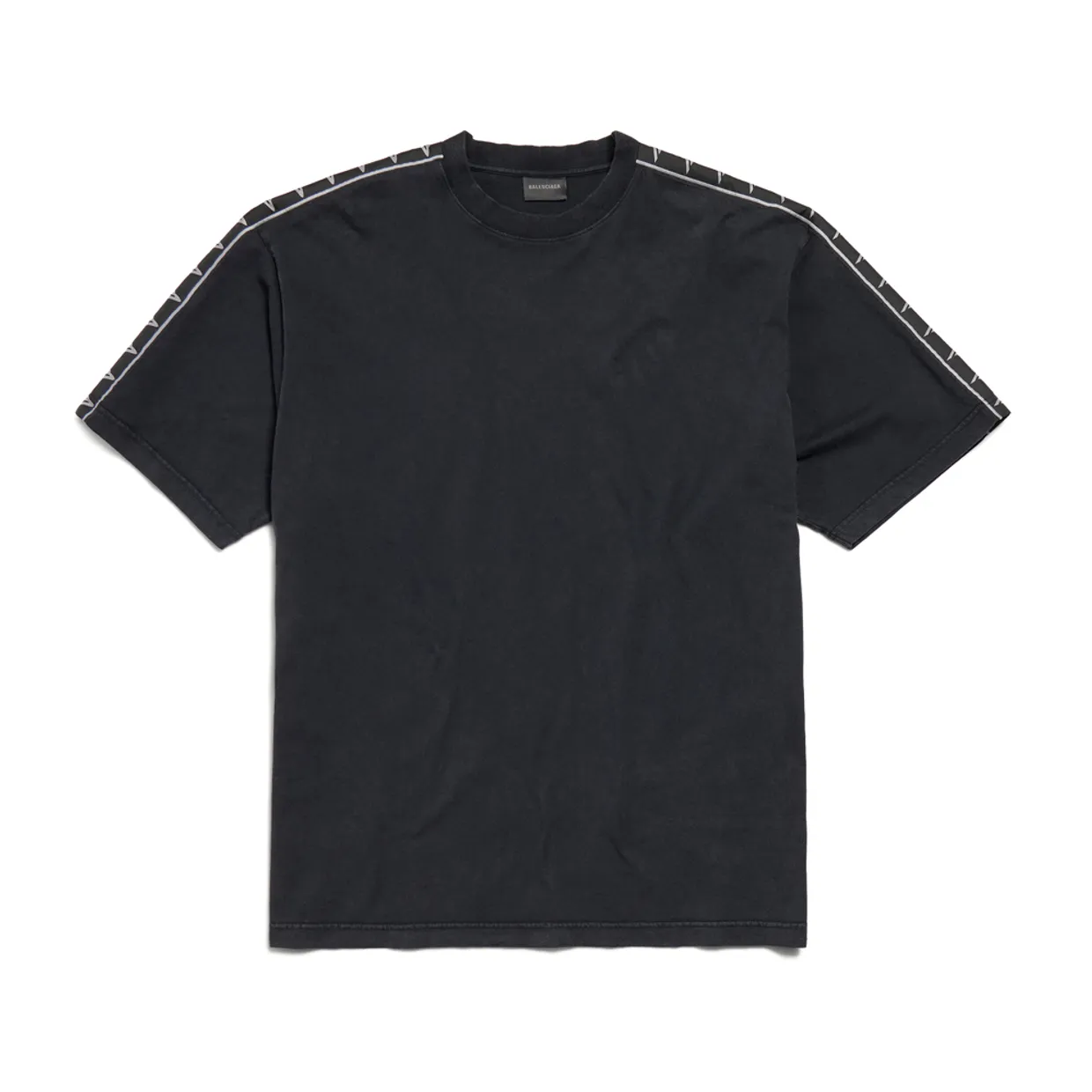 Stripe Medium Fit T-shirt in Faded Black