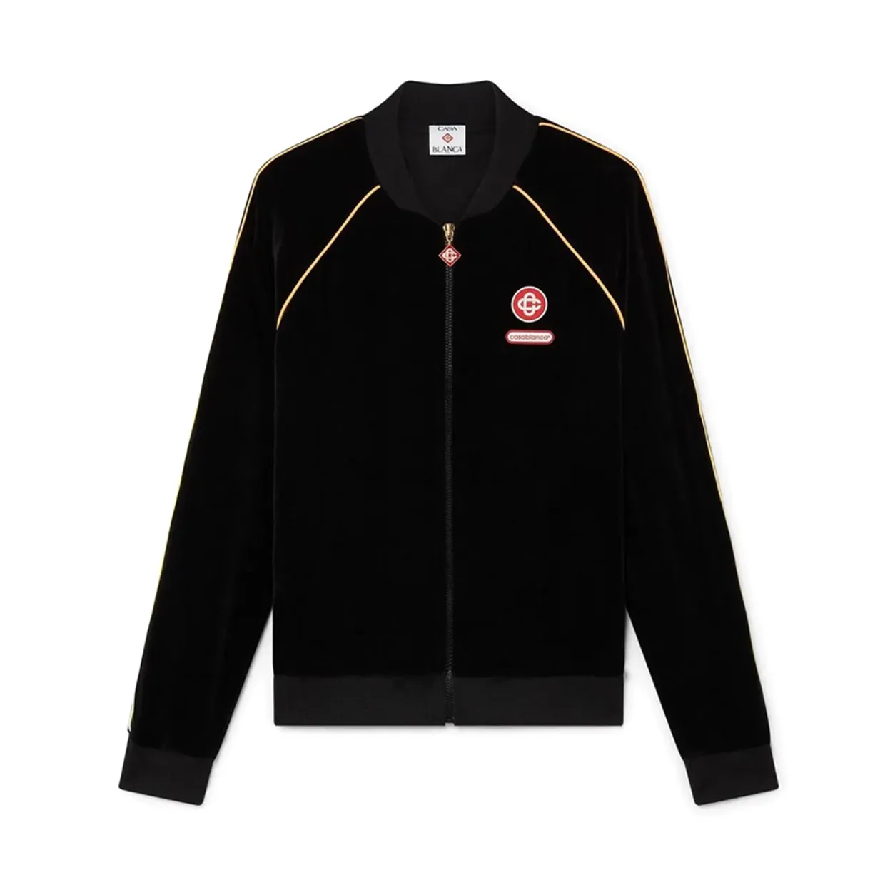 Gradient Piping Velour Track Jacket