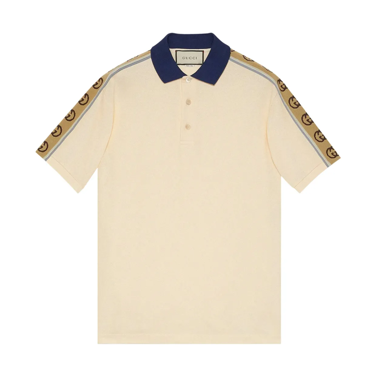 Polo With Interlocking G Stripe 'Off White'