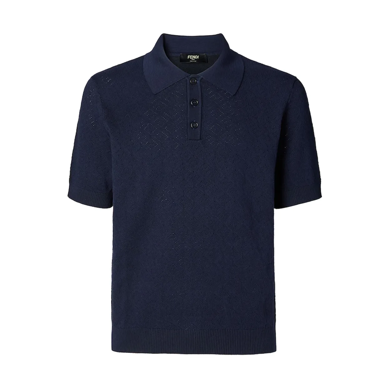 Cotton And Viscose Tricot Polo Shirt
