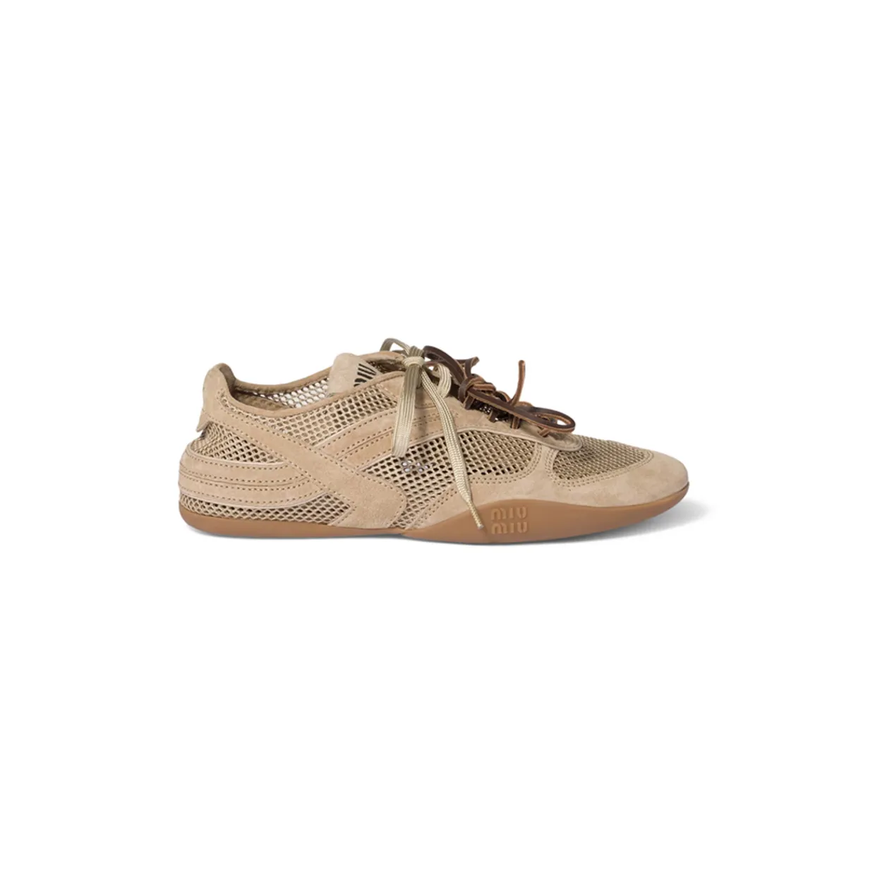 Gymnasium Mesh and Suede Low-Top Sneakers