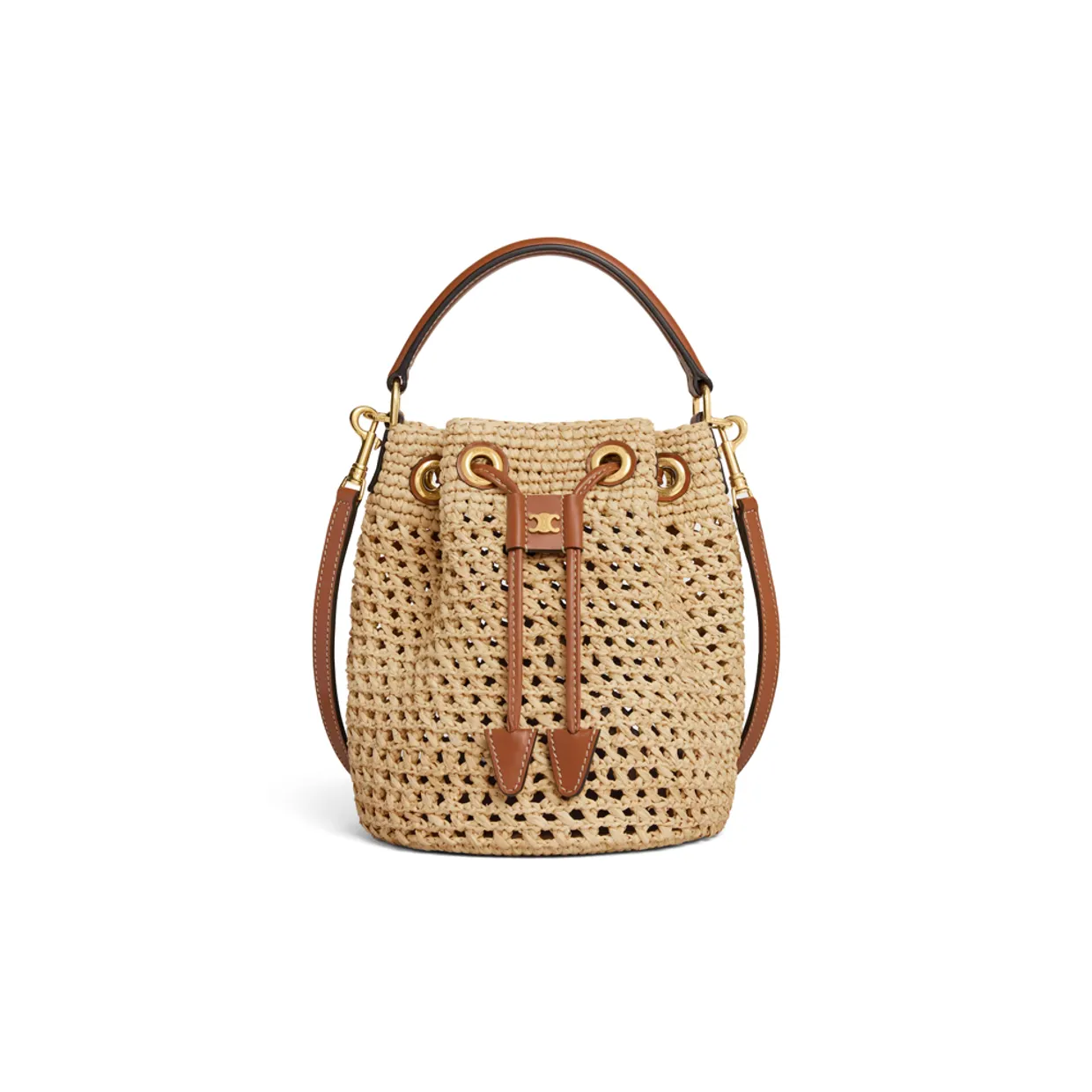 Teen Clara Bag In Raffia And Calfskin
