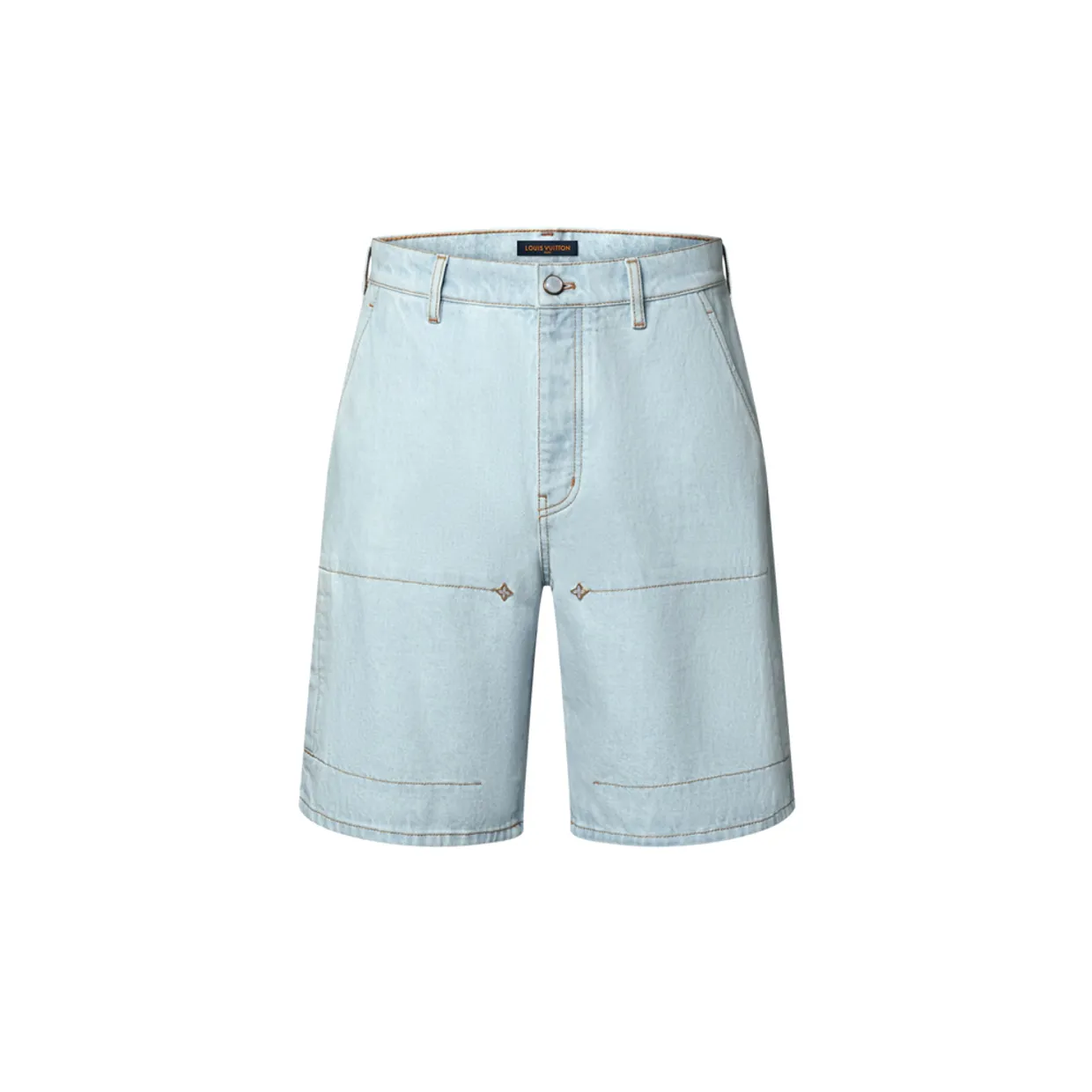 Signature Embroidered Denim Workwear Shorts