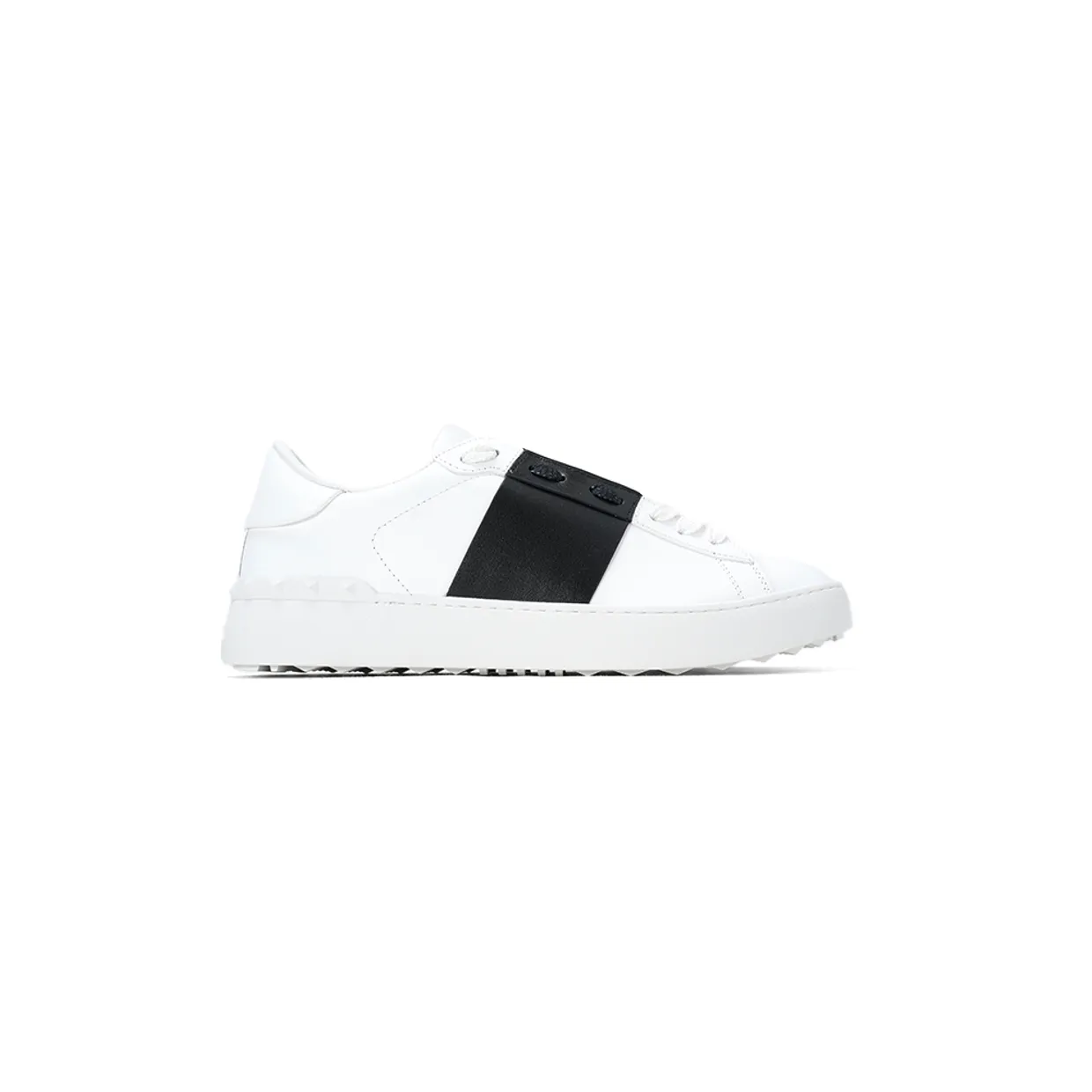 Open Rockstud Sneakers With Black Line