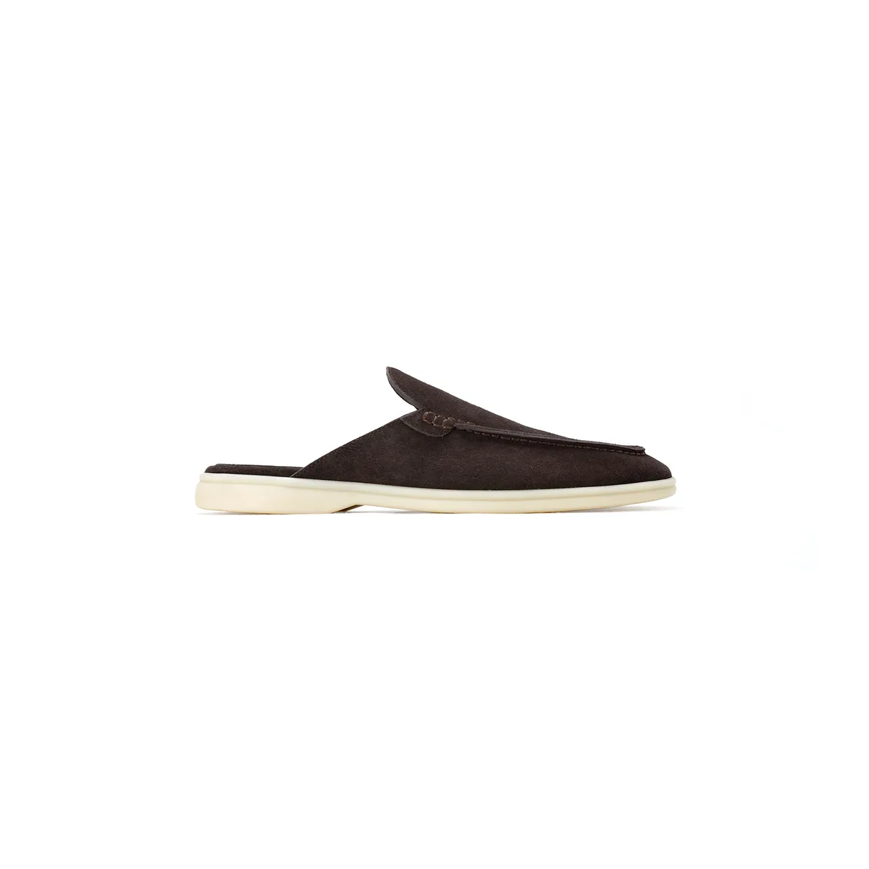 Babouche Walk Suede Backless Loafers Brown