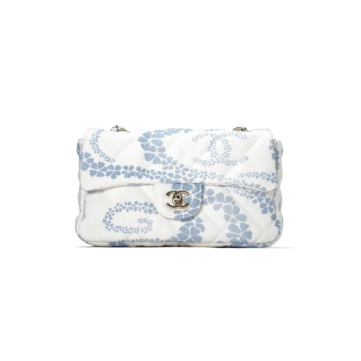 Printed Denim Coco Bag