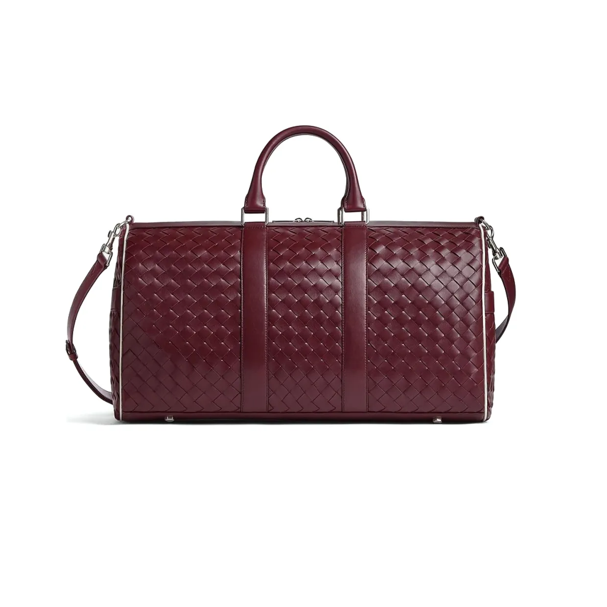 Intrecciato Leather Weekend Bag