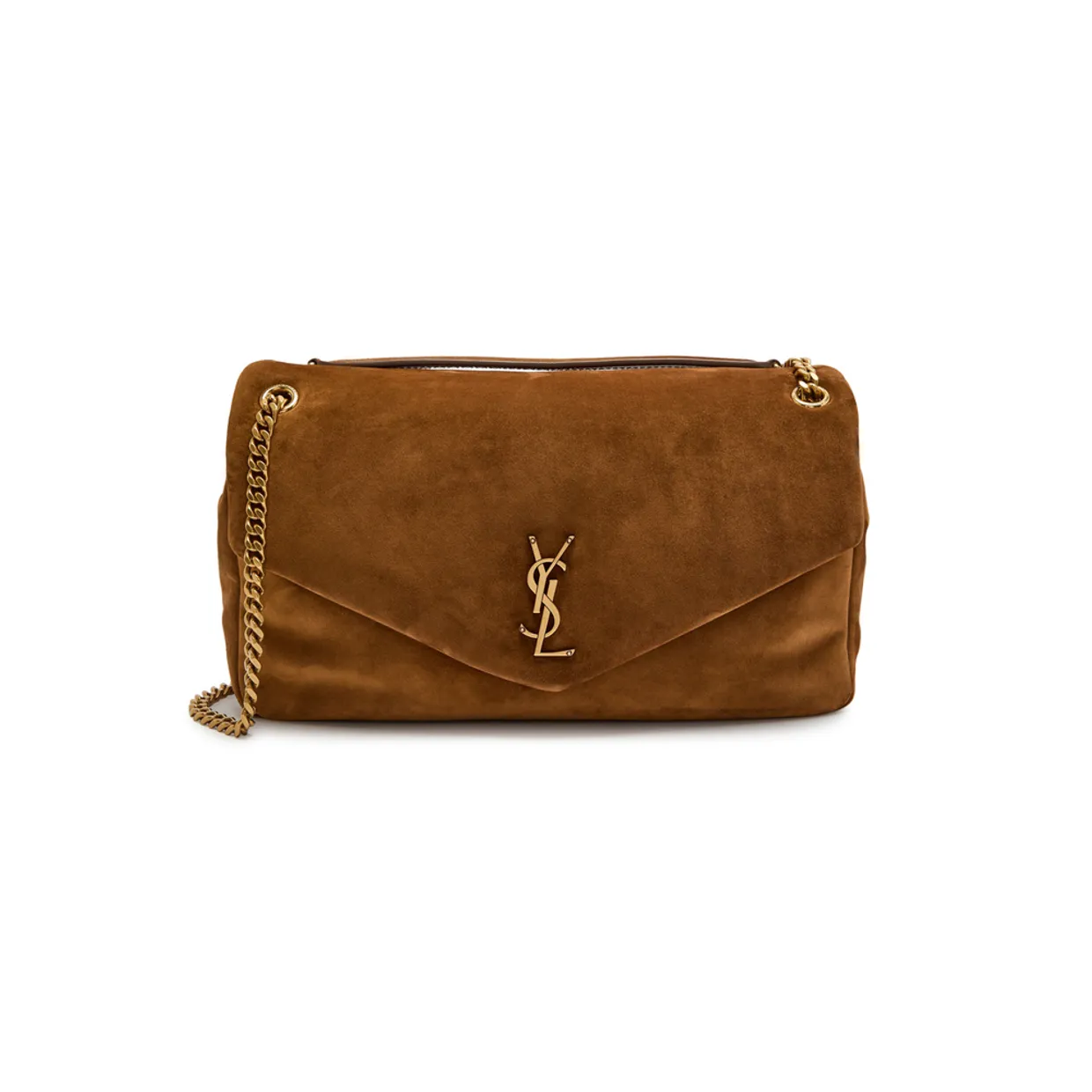 Calypso Large Padded Suede Shoulder Bag