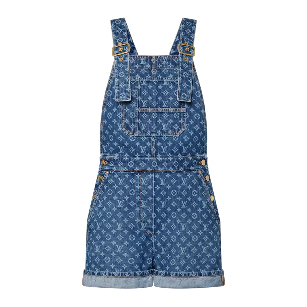 Monogram Denim Overalls
