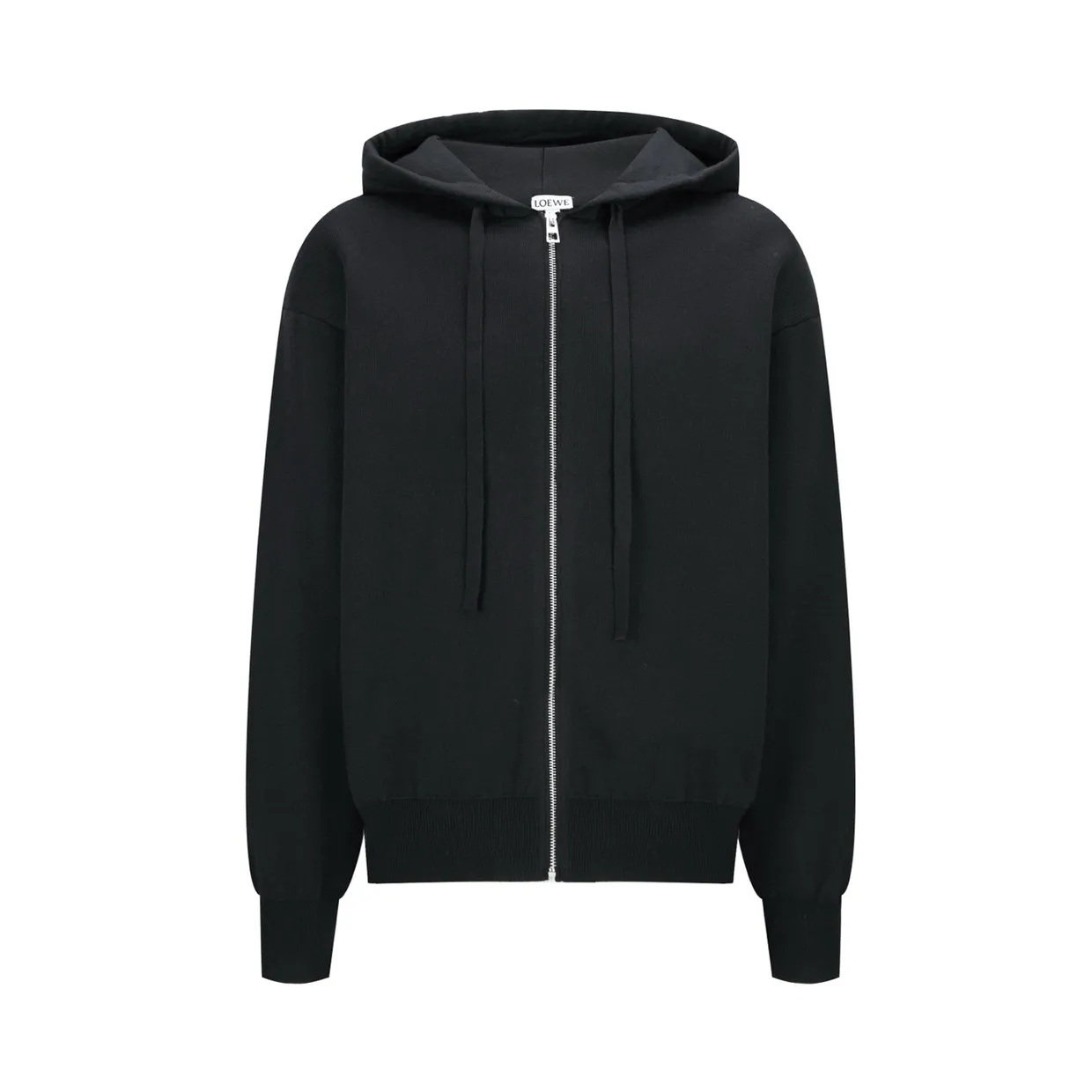 Anagram cotton zip-up hoodie