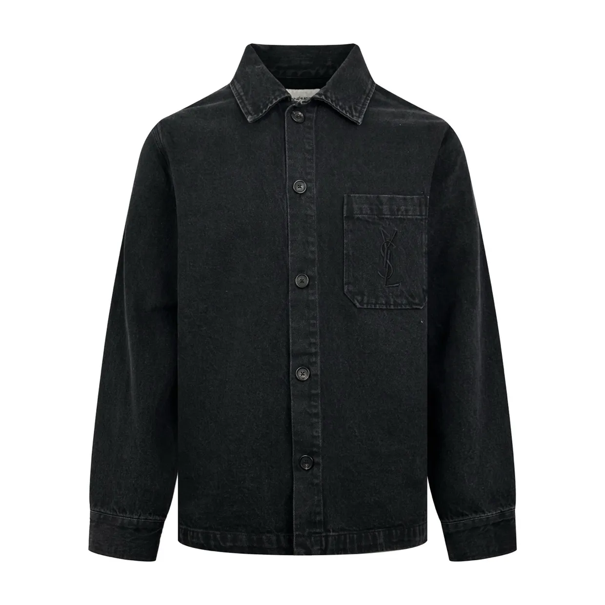 Denim Overshirt With Cassandre Embroidery