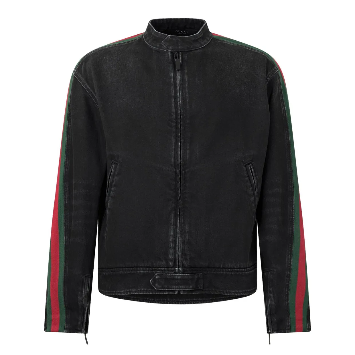 Web-Stripe Denim Jacket