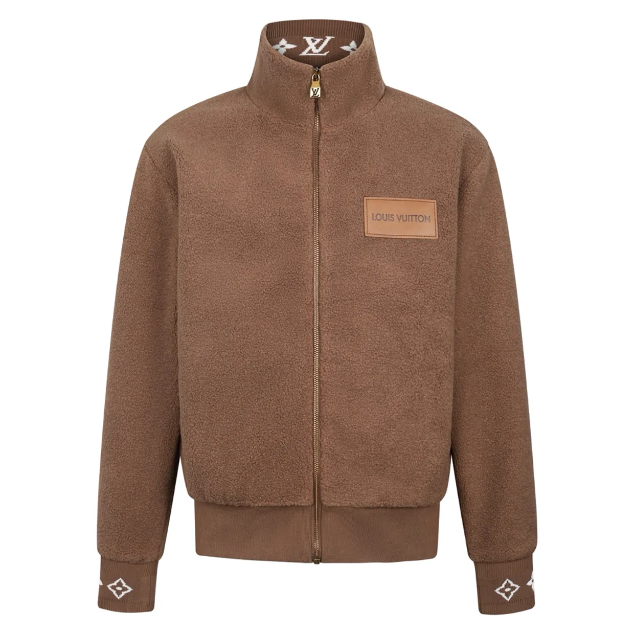 Leather Patch Fleece Blouson