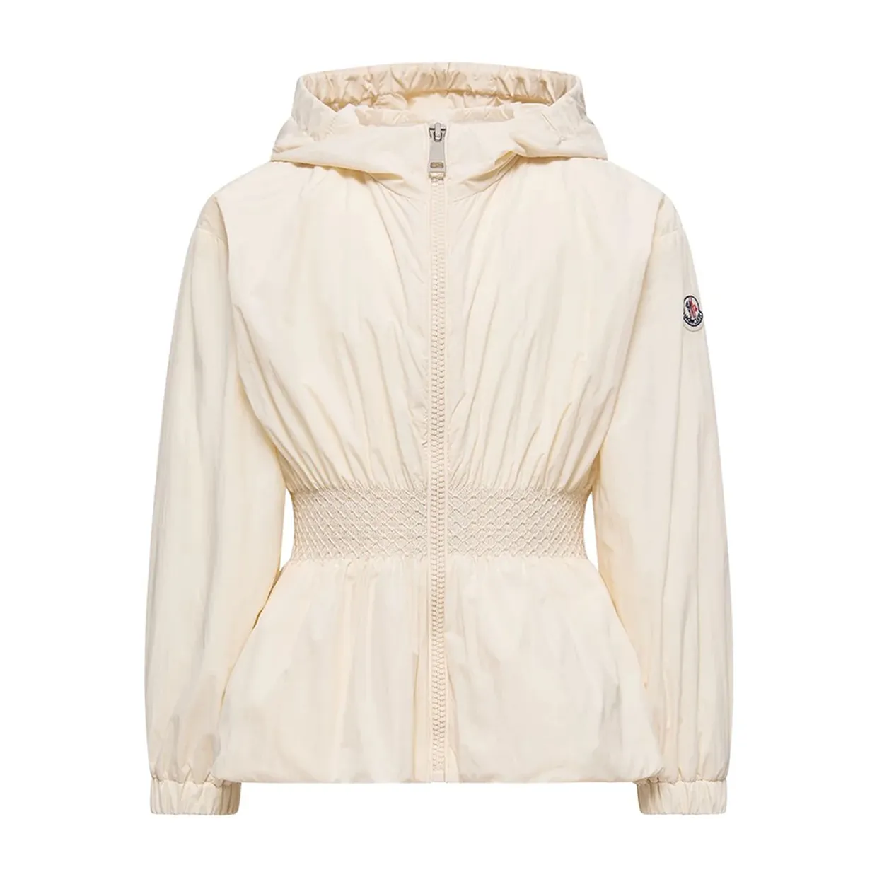 Cream Hooded Zip-Up Jacket
