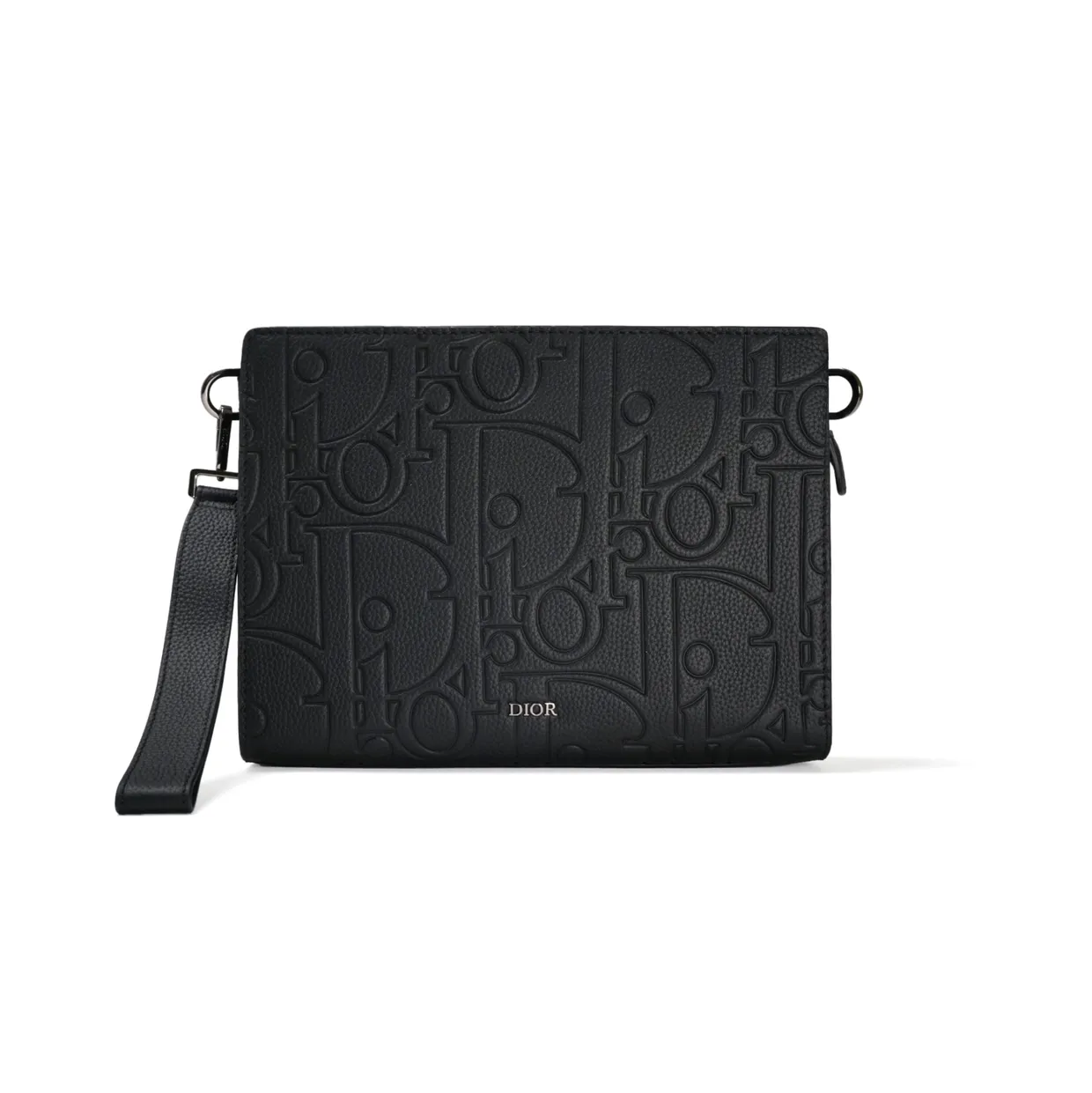 A5 Triangle Pouch Black Gravity Leather
