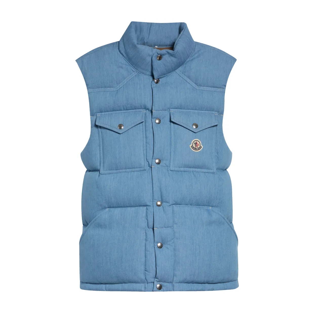 Ervional Denim Down Puffer Vest
