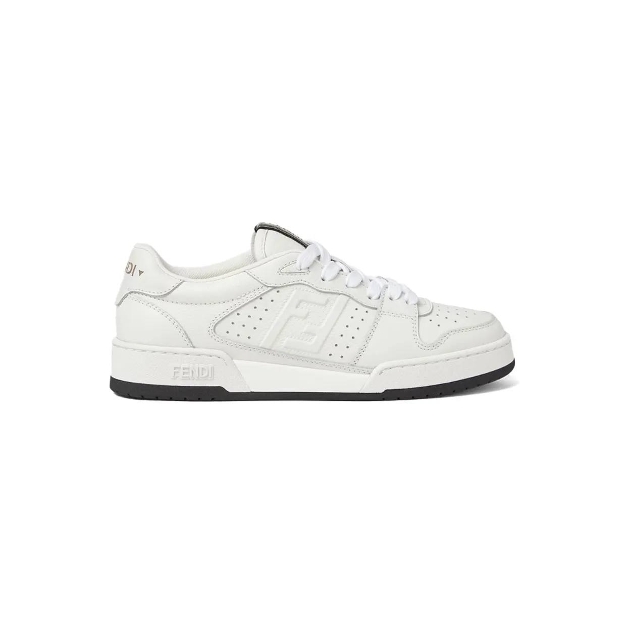 Match White Leather Low-Top Sneakers