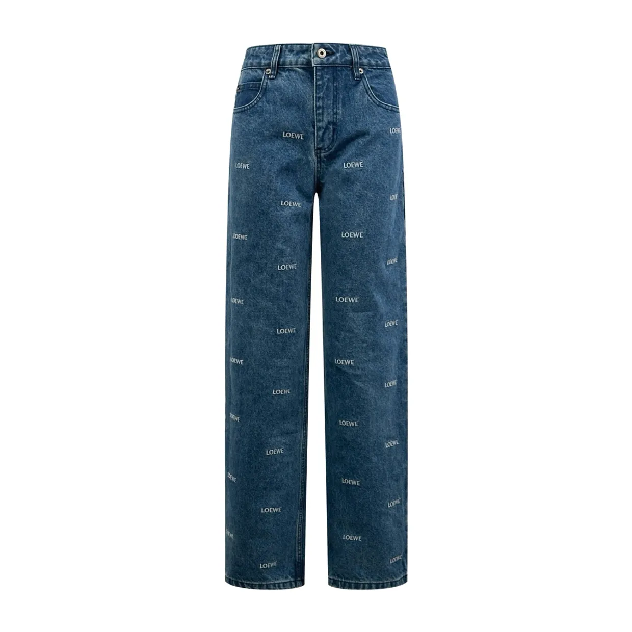 Embroidered Jeans in Denim