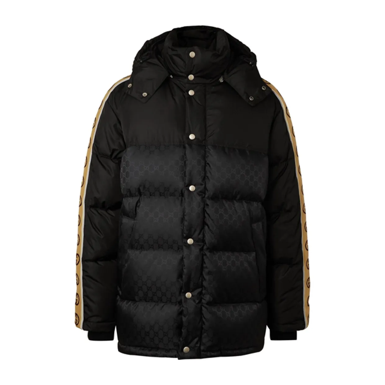 Jacquard Tape Sleeve Down Jacket