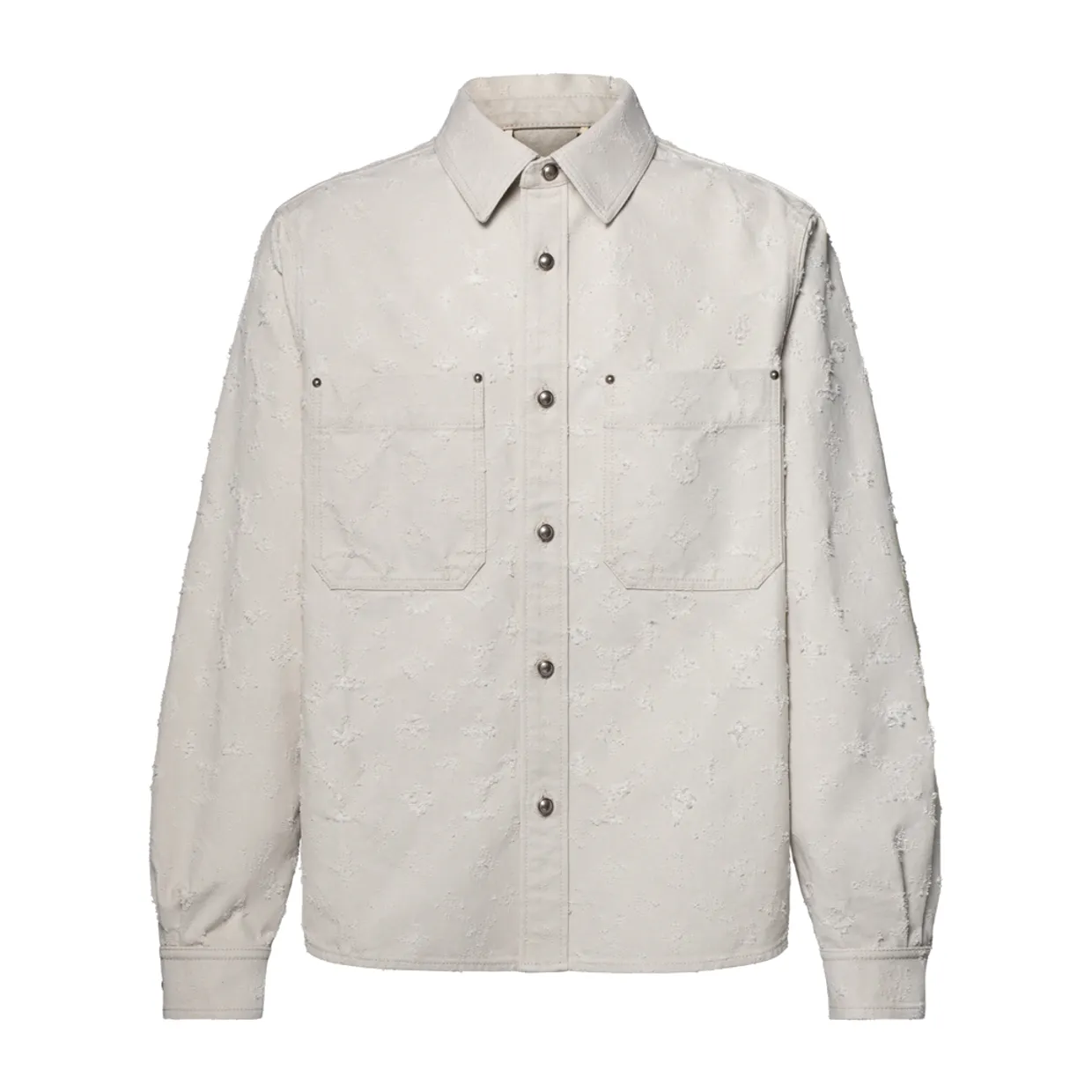 Needle-Punched Denim Overshirt